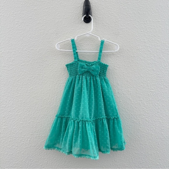 kate spade Other - Kate‎ Spade Toddler ‘Skirt the rules’ Green Smocked Polka Dot with Bow 24M